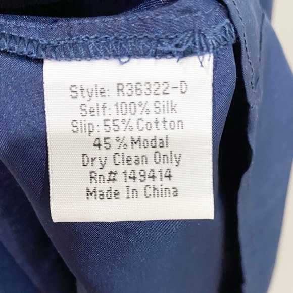 JOHNNY WAS Tiered Wanderer Dress Silk Blue Size Medium - Picture 10 of 12